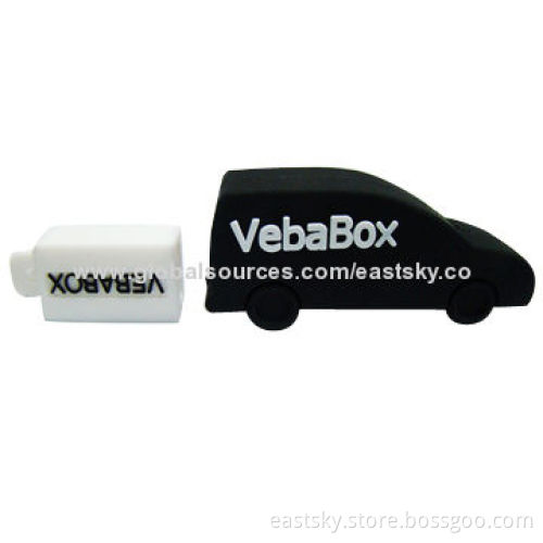 Custom car shape USB flash drive, made of soft PVC material, OEM orders are welcomeNew